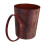 Wood Grain Trash Can with Lid, Large Capacity Rustic Waste Bin for Kitchen Bathroom Office 1