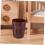 Wood Grain Trash Can with Lid, Large Capacity Rustic Waste Bin for Kitchen Bathroom Office 5