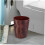 Wood Grain Trash Can with Lid, Large Capacity Rustic Waste Bin for Kitchen Bathroom Office 4