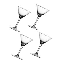 4pcs Tall Elegant Crystal Cocktail Glasses Set for Home Bar Holiday Parties and Luxury Drinks