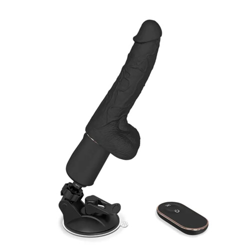 Sh! Thrusting Dildo 7Inch Realistic Silicone Dildo With Suction Base, 9 Vibration Modes, Waterproof, Multiple Colors
