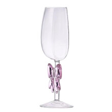 Champagne Flutes Bow Tie HalfCup Clear Cocktail Glass | Decorative Glassware For Bar Table Kitchen Picnics