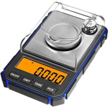 Draagbare milligramweegschaal, zeer nauwkeurige sensor van 0,001 g, intelligente indicatie voor een betere gebruikerservaring, roestvrij staal voor