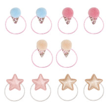 Elastici color caramella, stile dolce con elastici per coda di cavallo soffici, adatti a varie acconciature: coda di cavallo, treccia, capelli