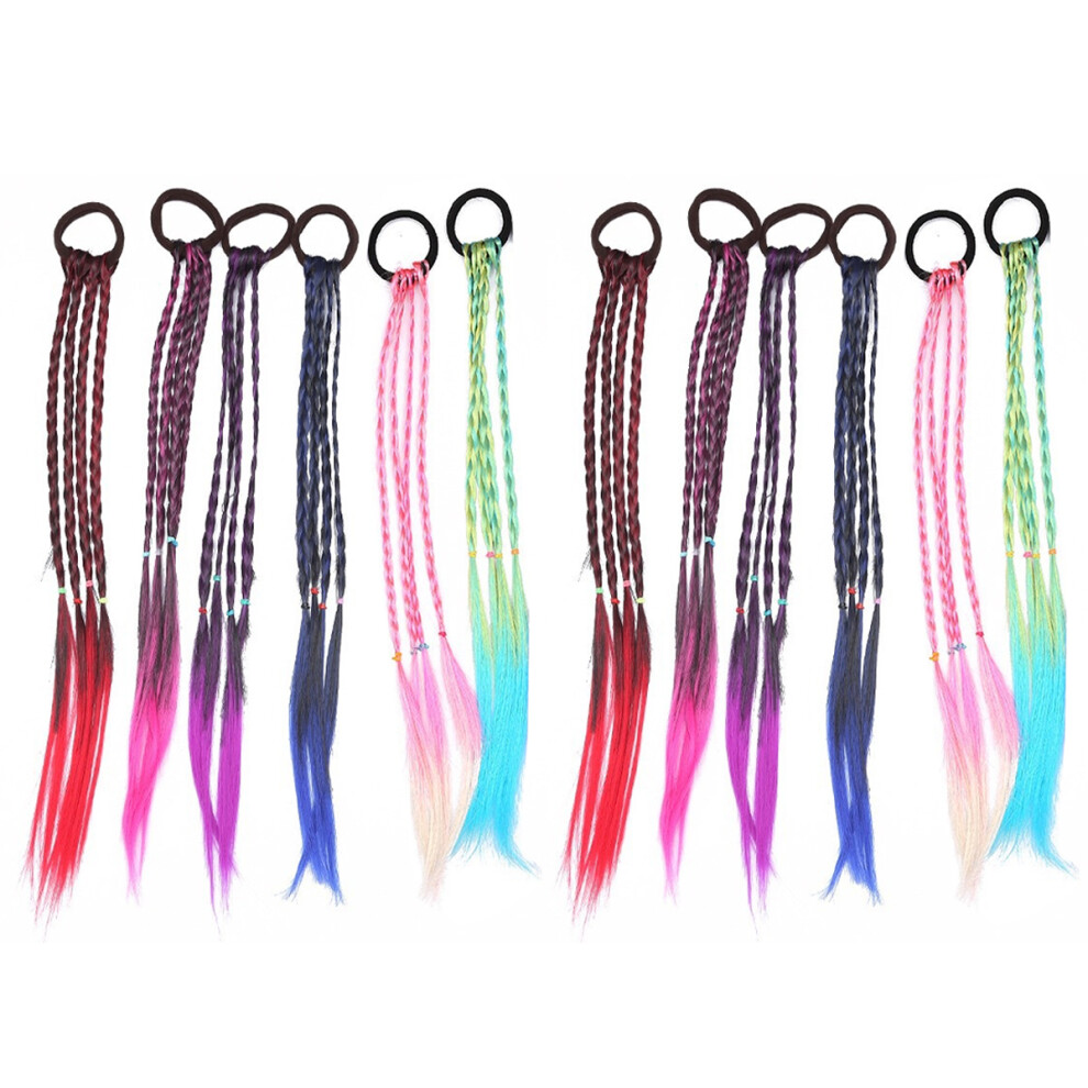 Instant Hair Transformation Extensions, Flame Retardant Braiding Hair for All Ages, Color Gradient Design with High-Quality Synthetic Fiber, Versatile
