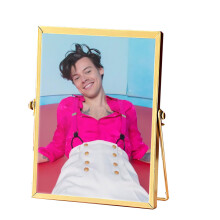 Tabletop Display Picture Frame Floating Frame In Gold Finish With Real Glass And Hand Soldered Metal Frame Easy To Use For Home Or Office Décor