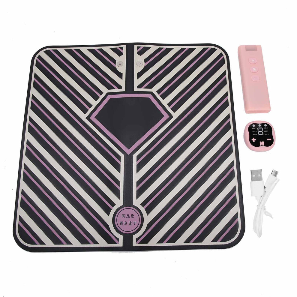 Back Massager With EMS Pulse Therapy, Electric Legs Feet Stimulator For Neuropathy Pain Relief TENS Massage Technology Detachable Acupressure Pad
