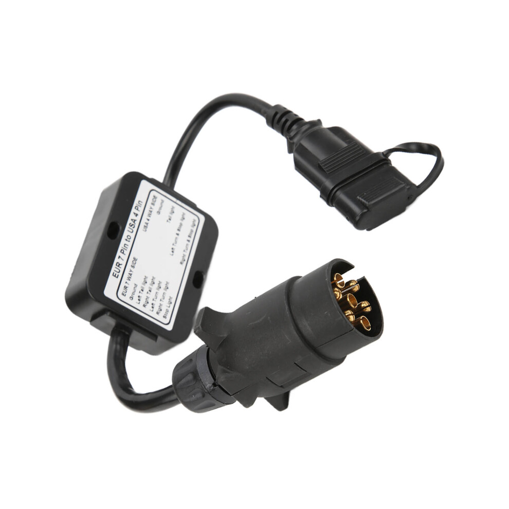 European 7 Pin To Us 4 Pin Trailer Connector Converter For Caravan & Boat 9321377190967