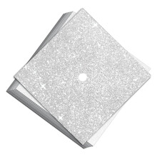 10 Stück dicke, schimmernde Blätter für Kappen,-Silber