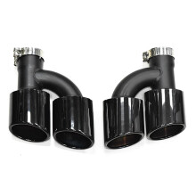 Exhaust Tip Stainless Steel Dual Outlet Black for Audi A4 A5 A6 A7 Stylish Rear Upgrade
