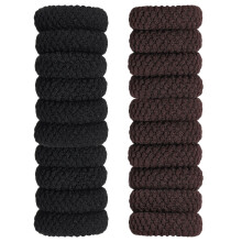 Elásticos de cabelo sem costura, com alta elasticidade e resistência para cabelos grossos, pacote com 20 unidades. Não danificam os fios e não