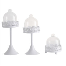 Soporte decorativo para pasteles, expositor de postres artesanal con textura metálica y fácil montaje para fiestas de cumpleaños, bodas y