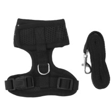 Comfortable Breathable Chicken Harness and Leash for Hens Black
