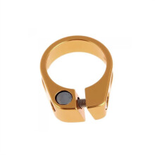 Bike Seat Clamp Aluminum Alloy Seat Post Clamp For 28.6mm 31.8mm 34.9mm Gold Color
