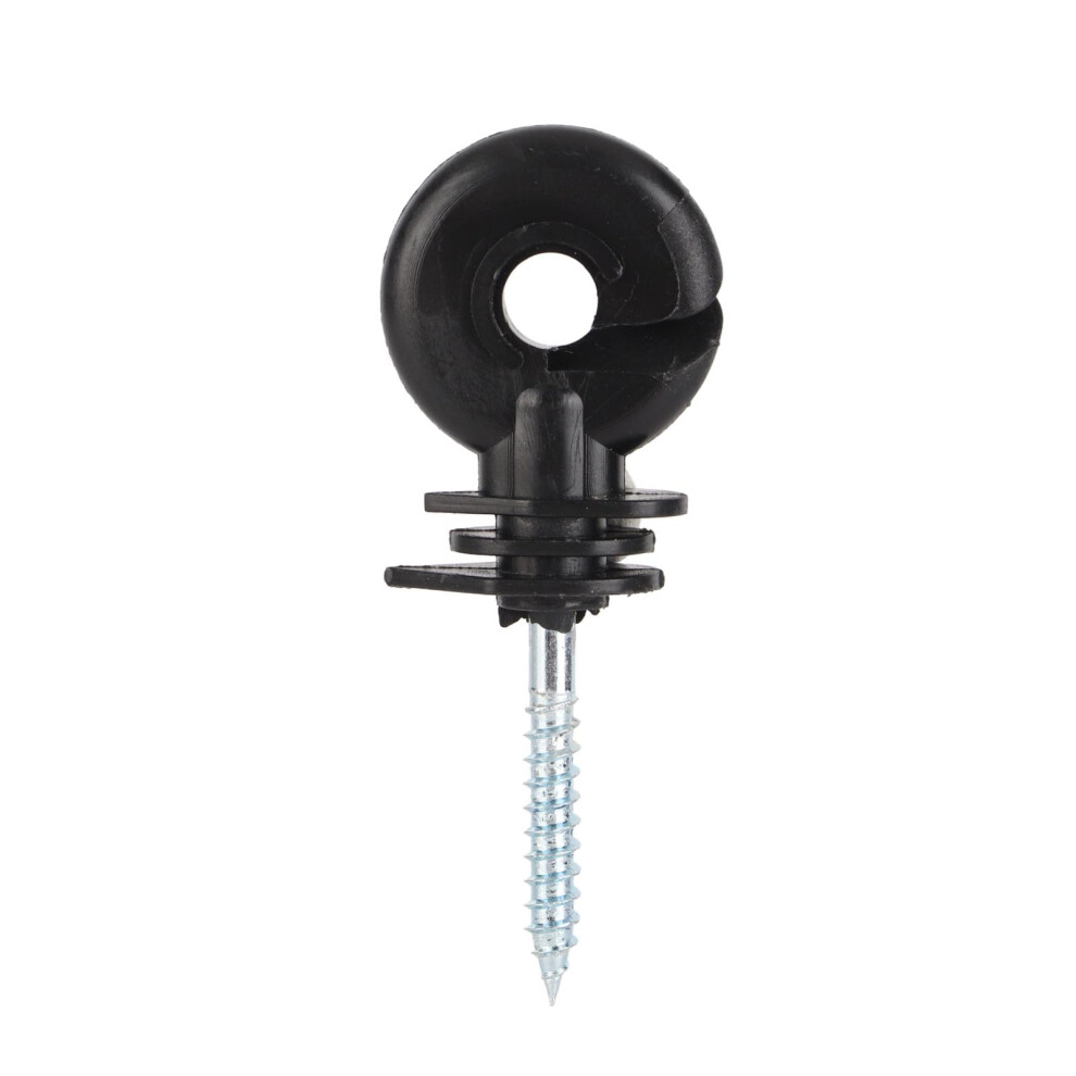 100 Pack Electric Fence Screw In Insulators For Wooden Posts Black For Polywire And Tape 9199774167024