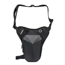 Waterproof PU Leather Motorcycle Leg Bag with Waist Strap for Riding Essentials and Secure Storage