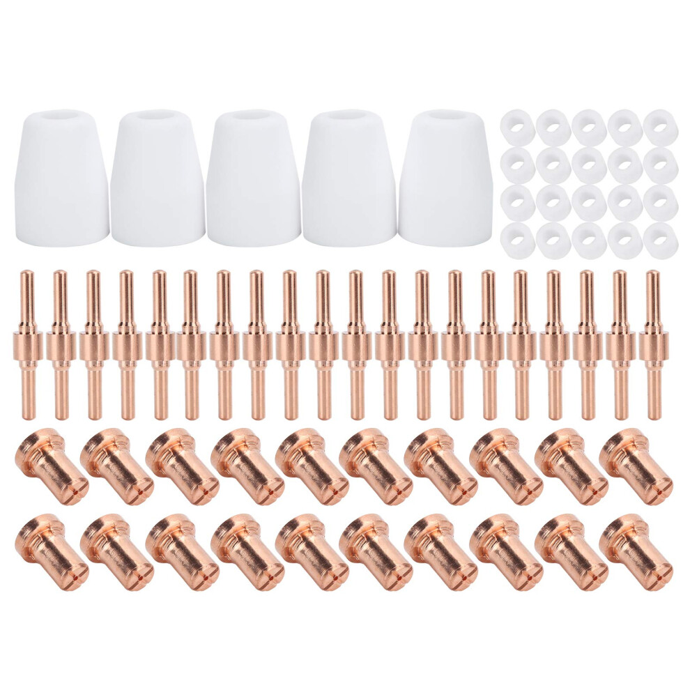 65Pcs Pt31 Plasma Cutting Consumables Kit For Cut40 Plasma Cutter Torch Nozzle Electrodes Diverter Rings Accessories 9382693496430