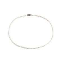 Coliere elegante cu perle pentru femei, lungime reglabilă și perle rotunde strălucitoare cu încuietoare din argint sterling, șir de perle