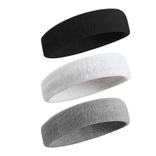 Non-Slip Sport Headbands for Men & Women, Quick Dry Terry Cloth Moisture Wicking Sweatbands, Athletic Cotton Headwear with Super Absorbent Propert