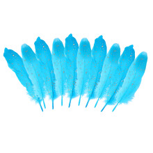 DIY Craft Feathers with Luxurious Shine, Genuine Natural Goose Feathers Bulk for Wedding Party Decor, Germ-Free Glitter Feathers with Comfortable