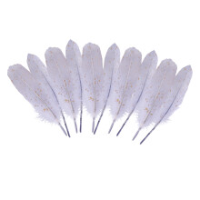 Feather Supplies for Wedding Decorations, Natural Bulk Goose Feathers with Luxurious Shine, Glitter Coated Genuine Feathers for Cosplay and DIY Crafts