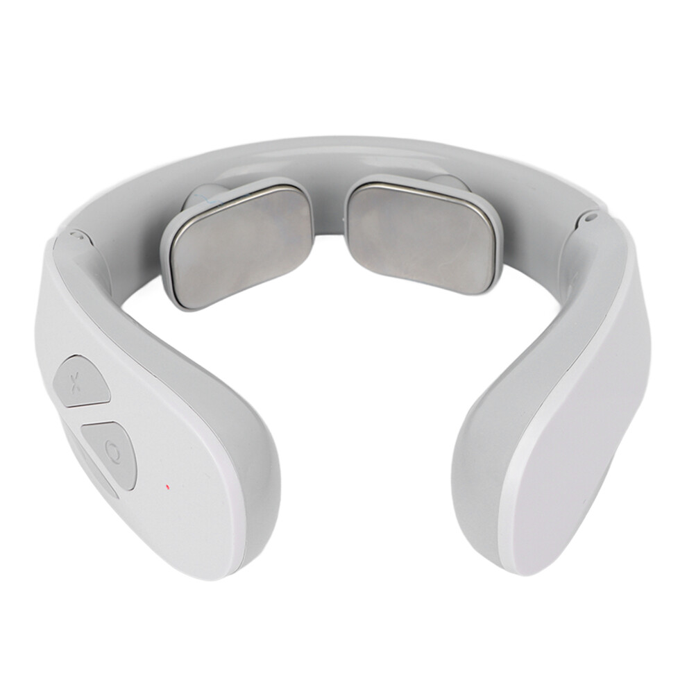 Wireless Neck Massager For Pain Relief, Heat Therapy With Deep Tissue Stimulation, Portable Electric Pulse Machine, Ergonomic Design And USB Charging