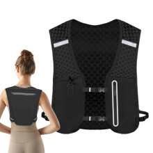 Running Backpack Hydration Vest For Men Phone Pouch And Bottle Holder, Water Bladder Compatible, Black A