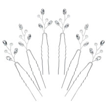 Horquillas de cristal para novia, horquillas de cristal para novia con diseño ligero, elegantes accesorios de diamantes de imitación para peinados