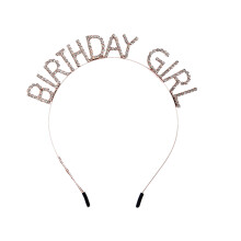 Party Headwear For Birthday Celebrations, Princess Tiara With Birthday Accessories In Elegant Design, Rhinestone Headband For Women Girls, Hair Access