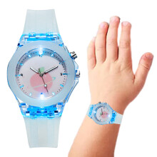 Waterproof Watch for Women, Quartz Movement LED Luminous Silicone Band Sports Watch with Dual Display, Scratch Resistant Digital Analog Watch, Fashion