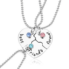 Best Friends Forever and Ever Necklaces for 3, Friendship Jewelry for Sisters, Ideal Gift for All Occasions, Eternal Friendship Symbol Handmade Alloy