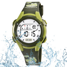 Relógio infantil educativo para meninos e meninas, relógio moderno para crianças com pulseira de silicone colorida e design divertido do