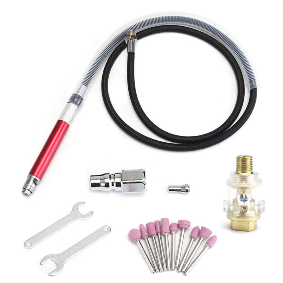 Pencil Grinder, Air Die Grinder Tool, Pneumatic Grinding Machine, 58000 Rpm, 19Piece Angle Die Pen Set 9347817761047