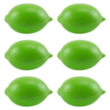 (Lime) 6Pieces Artificial Fruit Fake Fruit 24 Kind of Fruit, for Parties Table Decorations Photography Props Basket Display Multicolor