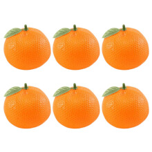 (orange) 6Pieces Artificial Fruit Fake Fruit 24 Kind of Fruit, for Parties Table Decorations Photography Props Basket Display Multicolor