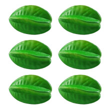 (Green carambola) 6Pieces Artificial Fruit Fake Fruit 24 Kind of Fruit, for Parties Table Decorations Photography Props Basket Display Multicolor