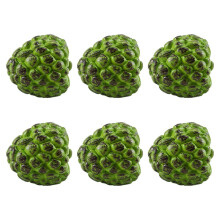 (Sugar apple) 6Pieces Artificial Fruit Fake Fruit 24 Kind of Fruit, for Parties Table Decorations Photography Props Basket Display Multicolor