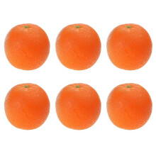 (Orange A) 6Pieces Artificial Fruit Fake Fruit 24 Kind of Fruit, for Parties Table Decorations Photography Props Basket Display Multicolor