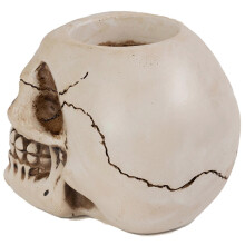 (White) Crying Skull Candle Holder, 3D Resin Craft for Spooky Celebrations, 1.6 Inch Candle Compatibility White
