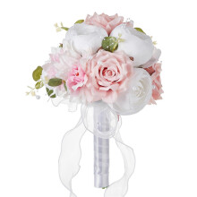 (5894) Wedding Bouquets Artificial Flower for Ceremony, Anniversary, Valentines, Photography Props, Wedding Flower Arrangement Multicolor