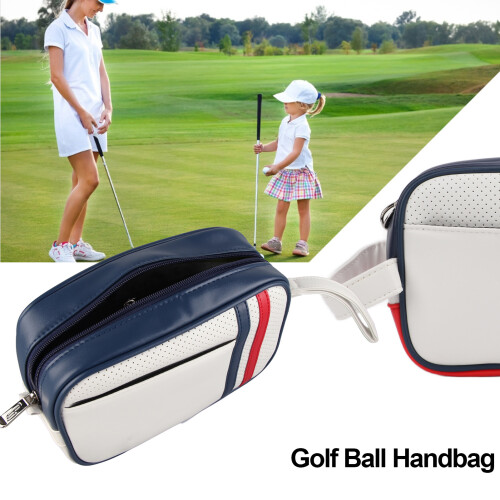 PU-Leder Golfball-Box 20L Teebox-Halter Tasche 23x7x17cm 2