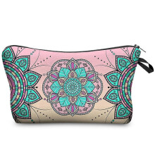 (A) (BAG)Polyester printed pattern cosmetic bag female clutch bag multifunctional travel storage bag