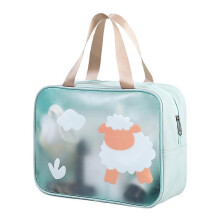 (green) (BAG)PU cosmetic bag online celebrity portable beach bag travel fitness wash storage bag