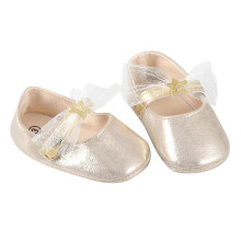 Shoes Girls Toddler Shoes Ballet Style First-Time Walking Golden 12cm Flat Design Adjustable Ankle Strap 1 Pair