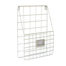 (White) Mail Organizer Wire Basket Wall Mounted Magazine File Holder Hanging Document Foyer Storage Shelf Rack  White