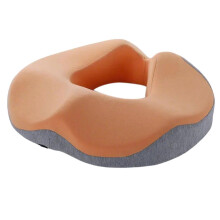 (Orange light gray) Breathable Memory Foam Cushion For Long Hours Of Sitting For Office Workers Drivers Students And More Pink
