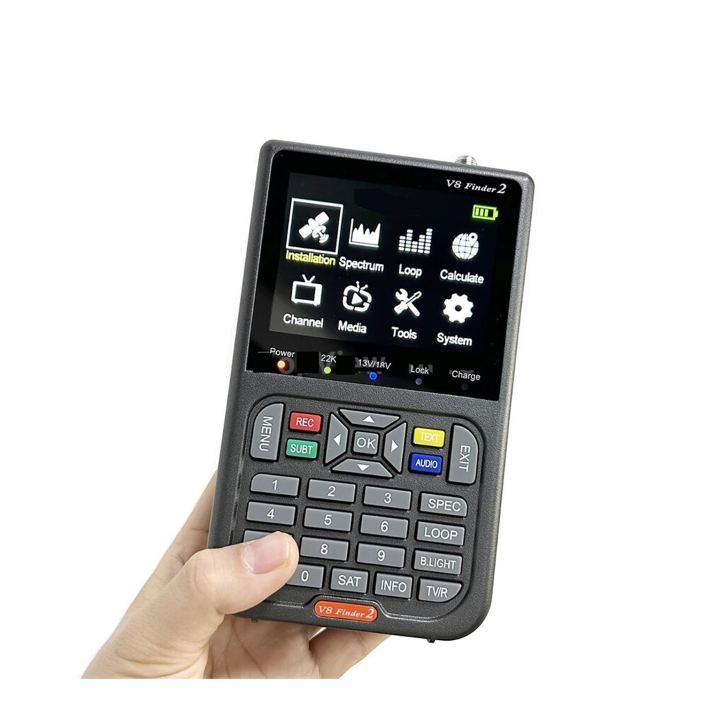 Digital Satellite Finder V8 Finder2 Satellite Meter Dvbs/S2/S2x Compatible Liion Battery 7.4V 4000Mah Fast Charging 9199774167772