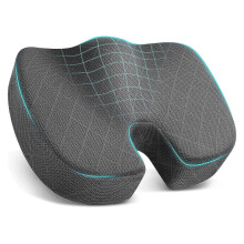 (Gray) Comfortable Vehicle Cushion for Driving Car Seat Cushion Ergonomic Memory Foam Seat Pad Office Chair Cushion Seat Pillow