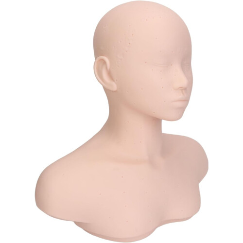 Mannequin Head with Shoulders For Massage Training, Acupuncture Points, Soft Touch,  Elasticity, Beauty Practice 1