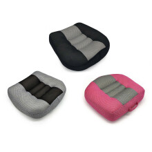 (Gray) Portable Car Booster for Seat Cushion Thickened Non-slip Heightening Height Boost Mat Breathable Mesh Lift for Seat Pad